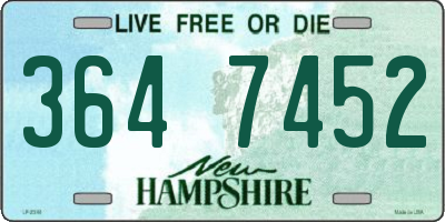 NH license plate 3647452