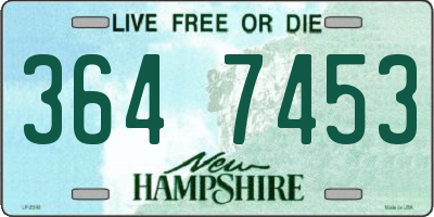NH license plate 3647453