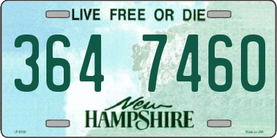 NH license plate 3647460
