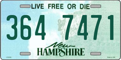 NH license plate 3647471