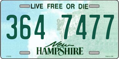 NH license plate 3647477