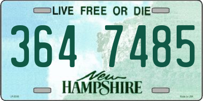 NH license plate 3647485
