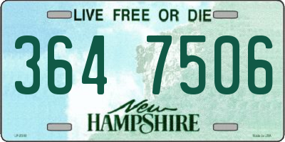 NH license plate 3647506