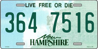 NH license plate 3647516