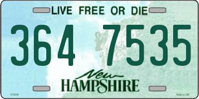 NH license plate 3647535