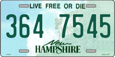 NH license plate 3647545