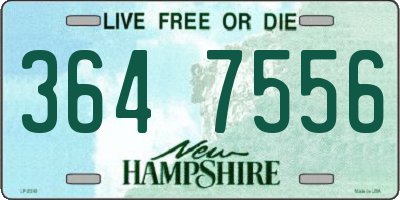 NH license plate 3647556
