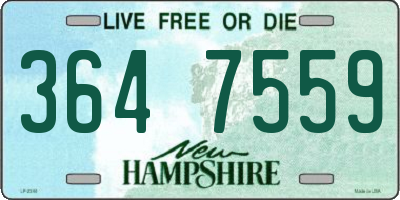 NH license plate 3647559