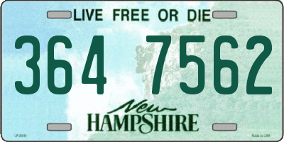 NH license plate 3647562