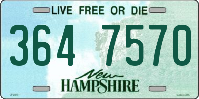 NH license plate 3647570