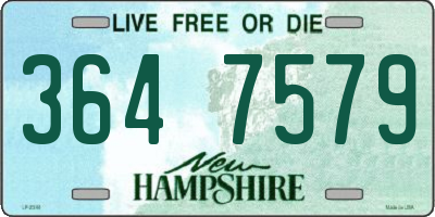 NH license plate 3647579