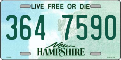 NH license plate 3647590