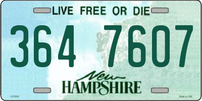 NH license plate 3647607