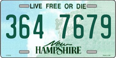 NH license plate 3647679