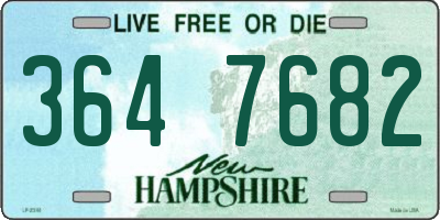 NH license plate 3647682