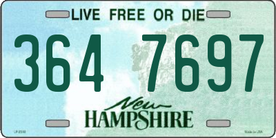 NH license plate 3647697