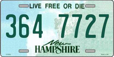 NH license plate 3647727