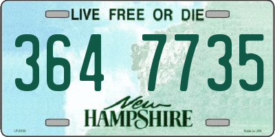 NH license plate 3647735