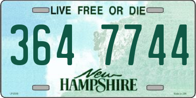 NH license plate 3647744