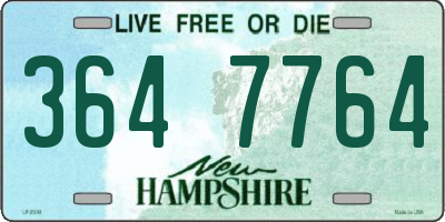 NH license plate 3647764