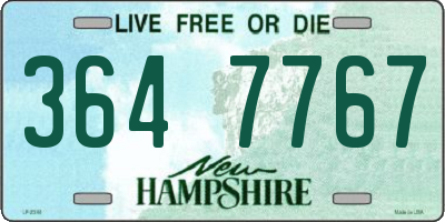 NH license plate 3647767