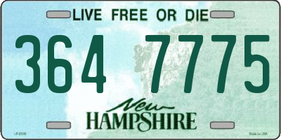 NH license plate 3647775