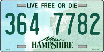 NH license plate 3647782