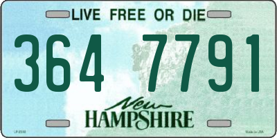 NH license plate 3647791