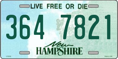 NH license plate 3647821