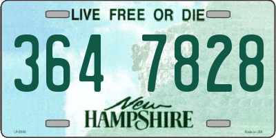 NH license plate 3647828