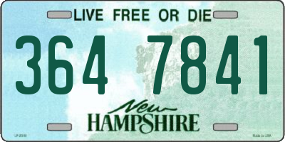 NH license plate 3647841