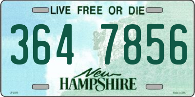 NH license plate 3647856