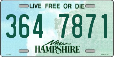 NH license plate 3647871