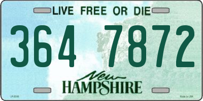NH license plate 3647872