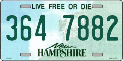 NH license plate 3647882