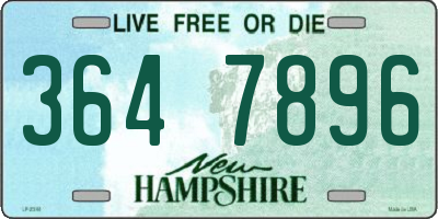 NH license plate 3647896