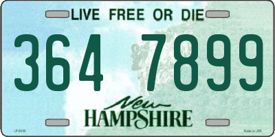 NH license plate 3647899