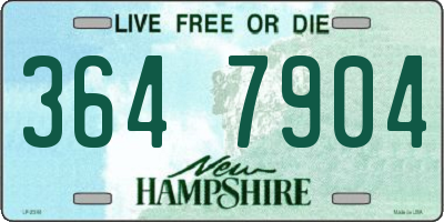 NH license plate 3647904