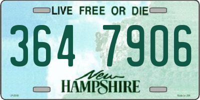 NH license plate 3647906