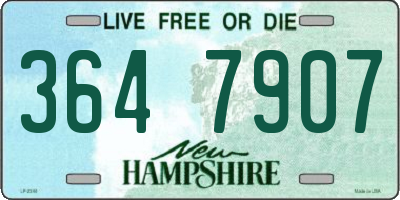 NH license plate 3647907