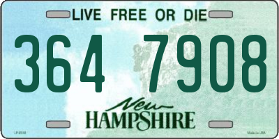 NH license plate 3647908