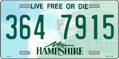 NH license plate 3647915