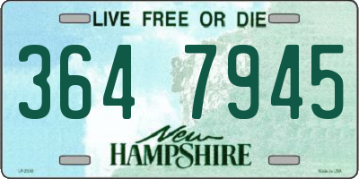 NH license plate 3647945