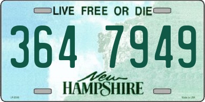 NH license plate 3647949