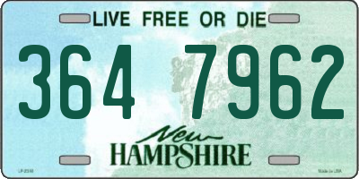 NH license plate 3647962
