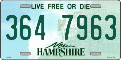 NH license plate 3647963
