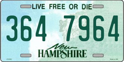NH license plate 3647964