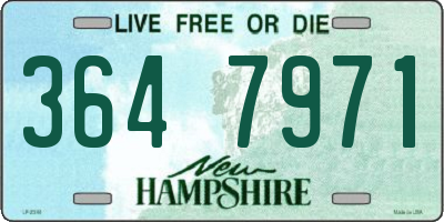 NH license plate 3647971