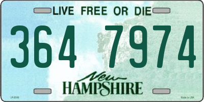 NH license plate 3647974
