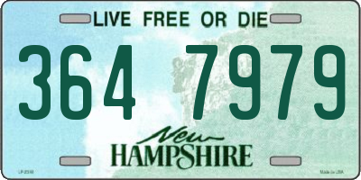 NH license plate 3647979